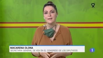 "Tremenda secuencia": Aplauso a TVE por lo que se vio en el 'Telediario' tras esta imagen de Macarena Olona (Vox)