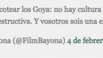 El recado de JA Bayona a los que llaman a boicotear los Goya