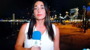 La aplaudida reacción de esta reportera de Informativos Telecinco a lo que le pasó en un directo