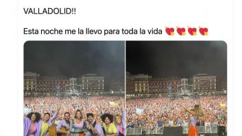 Edurne la lía al compartir estas fotos de su concierto en Valladolid: mira lo que hay en el suelo