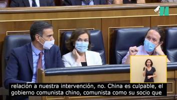 El gesto de Pablo Iglesias en el momento que Santiago Abascal le llamó comunista "de tapadillo"