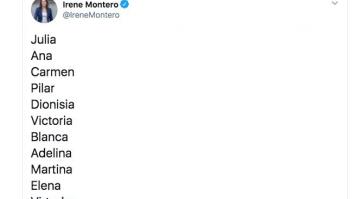 Críticas a Irene Montero por no rectificar este tuit sobre Las 13 Rosas: el error es evidente