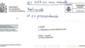 El exsecretario general de UGT de La Rioja devuelve al Gobierno la carta de la subida de sus pensiones: "Es una mierda"