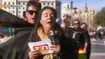 Una periodista de TV3, increpada en una manifestación de policías y guardias civiles en Barcelona