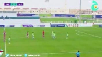 Precioso gesto deportivo en este partido entre los infantiles de Catar y Palestina