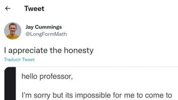 El "honesto" mensaje de un alumno a su profesor de matemáticas que bien valdría una matrícula de honor