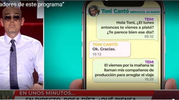 Risto Mejide carga contra Toni Cantó, le acusa de haber engañado y muestra los WhatsApp que les envió