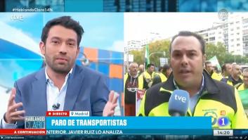 Le dicen a Manuel Hernández en TVE que el seguimiento del paro es mínimo y la cosa acaba fatal