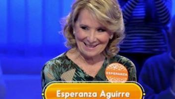 El 'pique' de Esperanza Aguirre con Christian Gálvez en 'Pasapalabra': "¡Esto no chufla!"