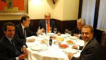 Rajoy, de cena con el rey Juan Carlos y los expresidentes del Gobierno