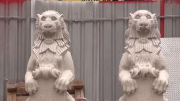 Metro de Madrid colocará dos leones de granito de dos toneladas en una estación cuyas obras llevan 776 días de retraso