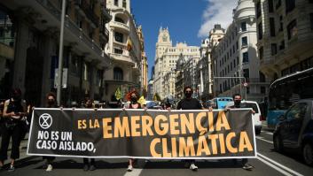 Extinction Rebellion corta la Gran Vía de Madrid para reclamar el reconocimiento del delito de ecocidio