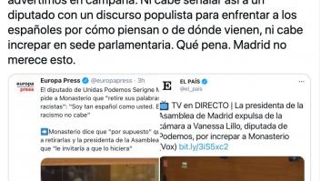 A Edmundo Bal le están pitando los oídos tras este tuit sobre la Asamblea de Madrid