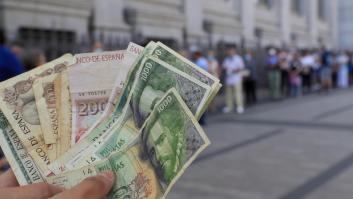 Colas en el Banco de España en el penúltimo día para canjear pesetas por euros
