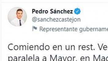 A Íñigo Errejón no le ha hecho mucha gracia lo del chuletón de Sánchez: su tuit lo dice todo