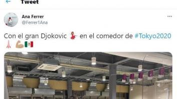 La atleta Ana Ferrer provoca debate con esta foto con Djokovic: la clave, lo que sale haciendo él