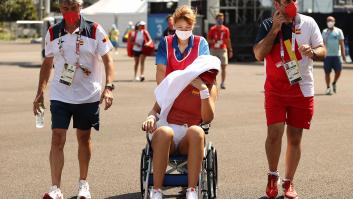 Paula Badosa abandona en silla de ruedas los cuartos de final por un golpe de calor