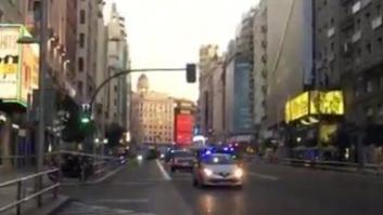 La Gran Vía de Madrid, cortada por una falsa alarma relacionada con un vehículo abandonado