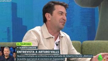 Arturo Valls, en apuros ante Chicote en 'Liarla Pardo' tras bromear con el peso del cocinero