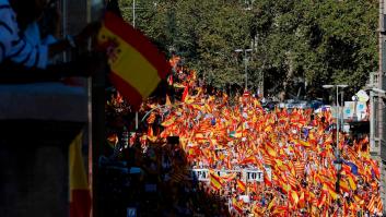 Las espectaculares imágenes aéreas de la manifestación por la unidad de España en Barcelona