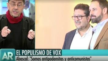 "Da susto": la respuesta de Monedero a Abascal en pleno directo tras vincular a Podemos con la violencia