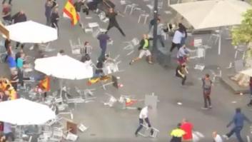 Violentos disturbios tras una marcha ultraderechista en Barcelona