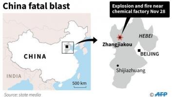 Al menos 22 muertos y otros 22 heridos en la explosión cerca de una planta química en China