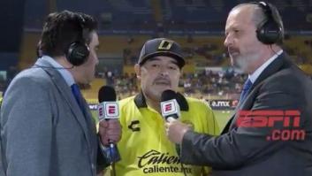 "Laaaa... laaaa... laaaa" desesperante respuesta de Maradona a este periodista
