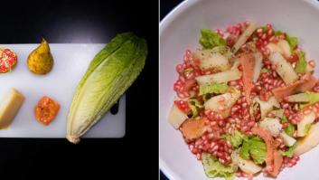 Recetas fáciles: ensalada con pera, granada y salmón
