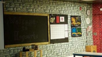Este profesor invirtió 70 horas en decorar su clase como si fuera Hogwarts