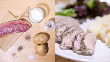 Recetas fáciles: solomillo de cerdo a la sal con puré de patata
