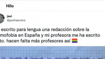 Escribe una redacción sobre la homofobia y la respuesta de su profesora arrasa en Twitter