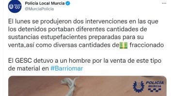 El hallazgo de la Policía Local de Murcia que revoluciona Twitter: solo hay que ver la foto