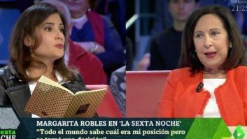 María Llapart pone en un apuro a Margarita Robles con esta pregunta sobre Arabia Saudí en 'LaSexta Noche'