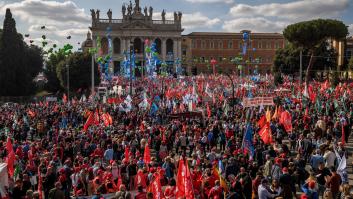 Multitudinaria marcha antifascista en Italia: 