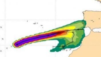 El huracán Leslie podría virar hacia el Golfo de Cádiz en vez de hacia Canarias y ya convertido en tormenta tropical