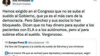 Inés Arrimadas pone este tuit y recibe una y otra vez la misma (y negativa) respuesta