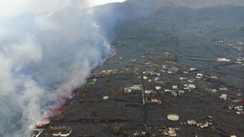 Surge una nueva fisura al sur del cono principal del volcán de La Palma