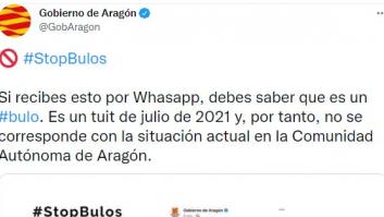 El Gobierno de Aragón desmiente un bulo que circula por WhatsApp: es falso, no te lo creas