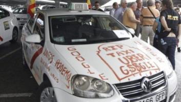 Los taxistas protestan contra la desregulación del servicio público