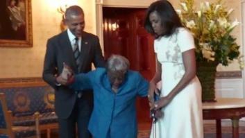 Esta mujer de 106 años es la persona más feliz del planeta al conocer a los Obama