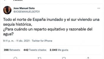 Nadie vio venir la respuesta de un dirigente de Vox a este tuit de José Manuel Soto
