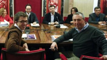 Reunión de más de cuatro horas entre PSOE, IU, Compromís y Podemos en el Congreso