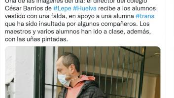 La aplaudida reacción del director de un colegio de Huelva tras la agresión a una niña trans