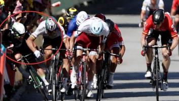 Sagan, expulsado del Tour de Francia por tirar de un codazo a Cavendish
