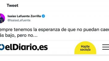 Isaías Lafuente hace temblar Twitter con su implacable sentencia a las palabras de un político