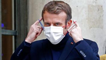Alboroto en Twitter con una foto de Macron por culpa de la mascarilla
