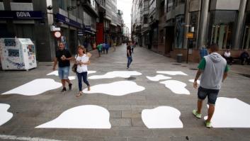 A Coruña cambia los pasos de cebra por 'pasos de vaca'