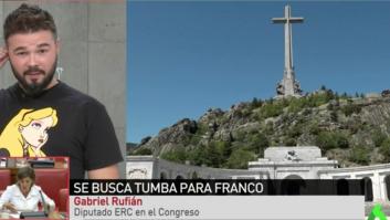 Estupefacción por lo que ha dicho Gabriel Rufián sobre el Valle de los Caídos en pleno directo en laSexta