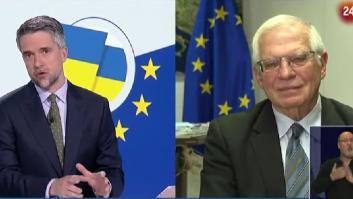 Borrell, jefe de la diplomacia europea, afea a Carlos Franganillo esta pregunta en el 'Telediario' de TVE